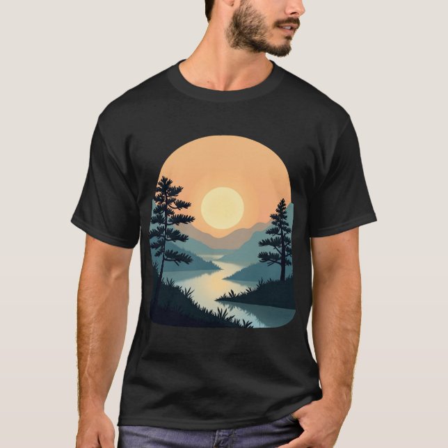 Serene Landscape   T-Shirt (Front)