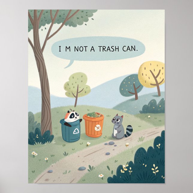 Serene Landscape with Humorous Twist Poster (Front)