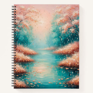 Serene Landscape With Refreshing Mist Notebook