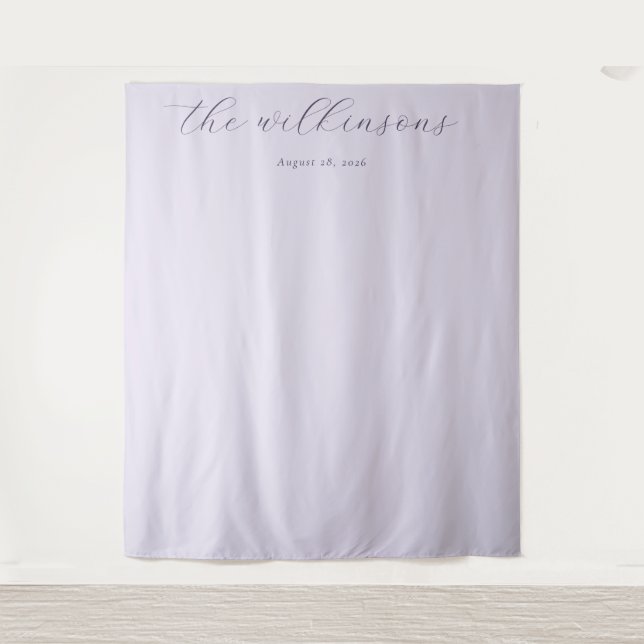 Serene Lavender Calligraphy Tapestry (Front)