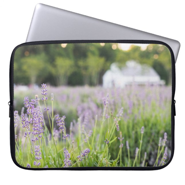 Serene Lavender Field Laptop Sleeve (Front)