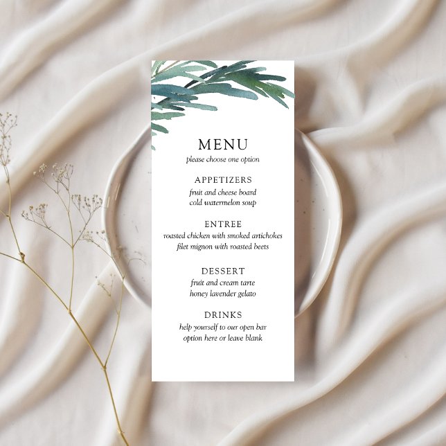 Serene Leaves Wedding Menu (Creator Uploaded)