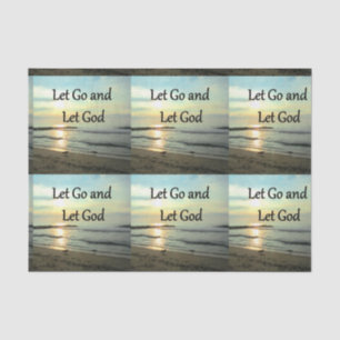 SERENE LET GO AND LET GOD OCEAN PHOTO TISSUE PAPER