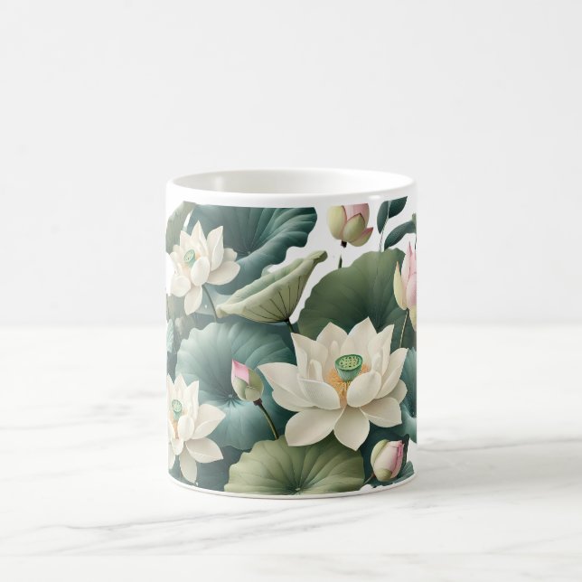 Serene Lotus Coffee Mug (Center)