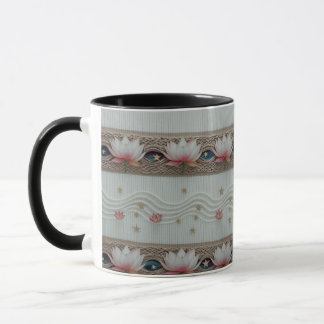 Serene Lotus Eye Floral Knit Combo Coffee Mug