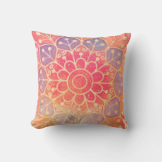 Serene Mandala Throw Pillow