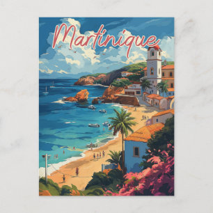 Serene Martinique Beachscape Postcard