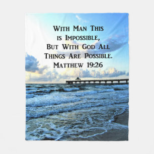 SERENE MATTHEW 19:26 PHOTO DESIGN FLEECE BLANKET