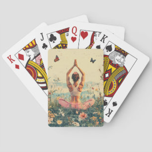 Serene Meditation at Sunrise (3) Playing Cards