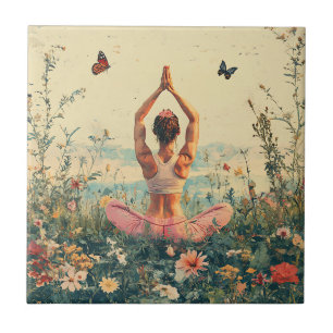 Serene Meditation at Sunrise (3) Tile