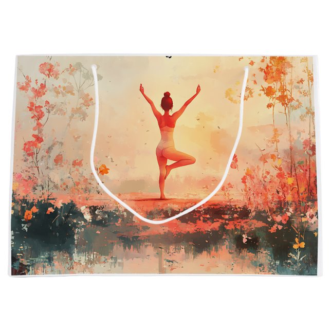 Serene Meditation at Sunrise (7) Large Gift Bag (Front)