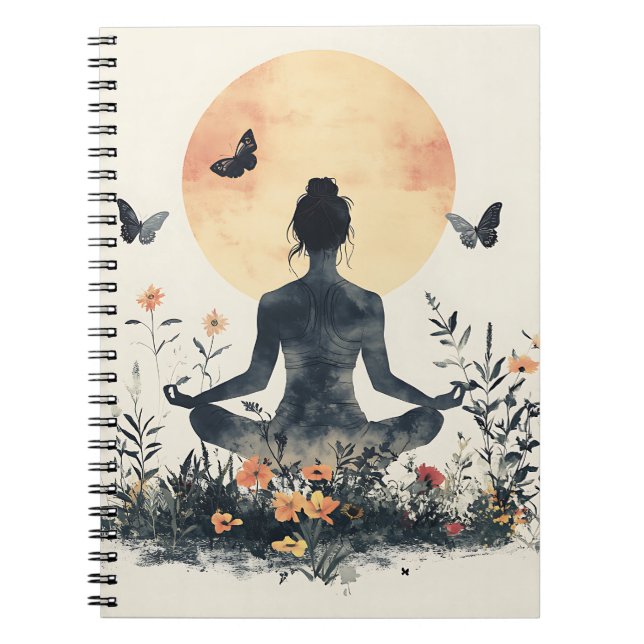 Serene Meditation at Sunrise (8) Notebook (Front)