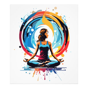 Serene Meditation Energy Flow Art Photo Print
