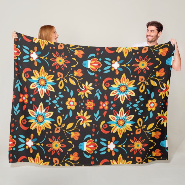 Serene Motifs pétaux 60x80 Couverture polaire (En situation)