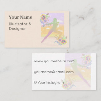 Serene Motion Pastel Tai Chi Flow Business Card