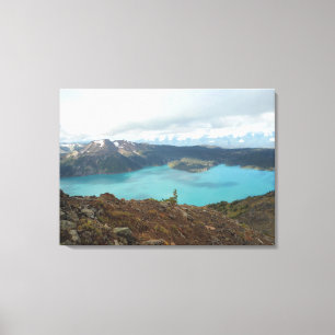 Serene Mountain and Glacial Scene Canvas Print