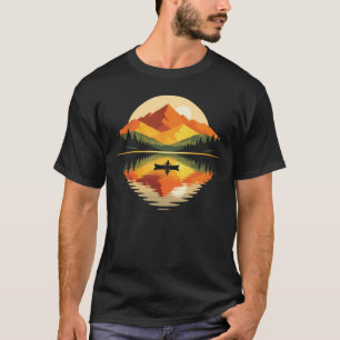Serene Mountain Lake Canoeing Nature Kayak T-Shirt
