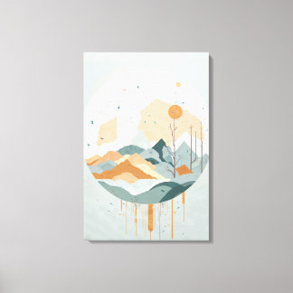 “Serene Mountain Reflection” Canvas Print