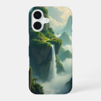 Serene Mountain Waterfall Scenery