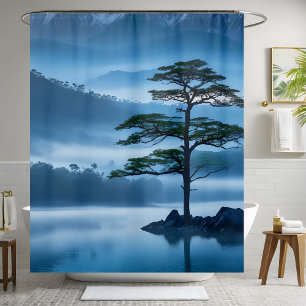 Serene Mountainside Cool Ocean Breeze Pine Tree