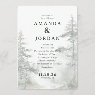 Serene Nature-Inspired Ceremony Inviting Tone Pale Program
