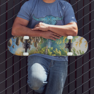 Serene Nature Scene Skateboard