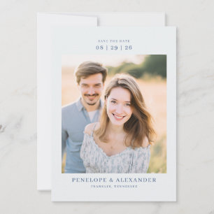 Serene Neutral Minimalist Photo Save The Date