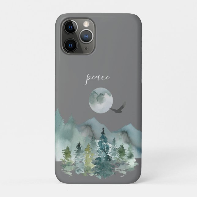 Serene Nighttime Mountain Landscape Peace Case-Mate iPhone Case (Back)