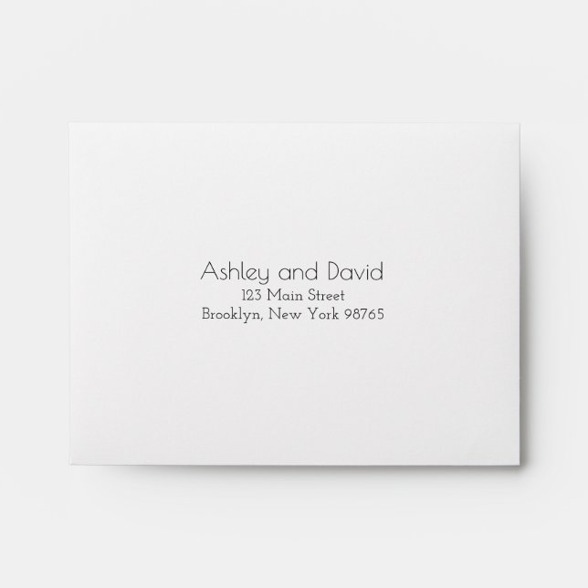 Serene Note Card Return Address Envelope (Front)