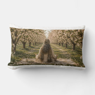 Serene Orchard Pillow | Romantic Blossoming Trees 