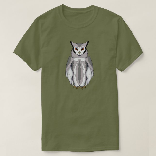 Serene Owll with Amber Eyes T-Shirt (Design Front)