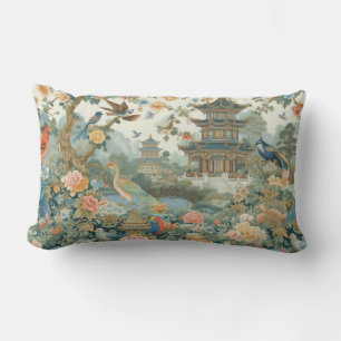 Serene Pagoda Gardens Lumbar Pillow