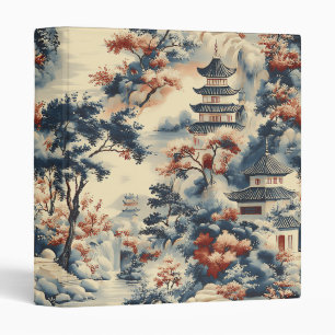 Serene Pagodas in a Mountainous Landscape Binder
