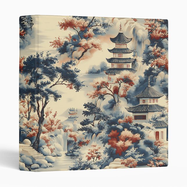 Serene Pagodas in a Mountainous Landscape Binder (Front/Spine)
