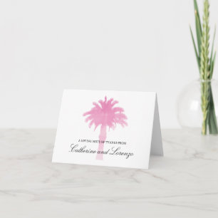 Serene Palm Tree Watercolor Thank You