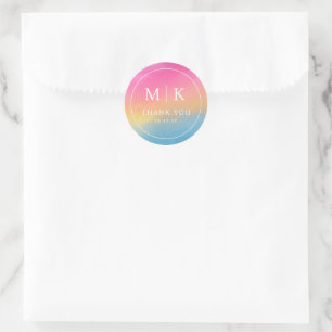 Serene Pastel Gradient Circle Classic Round Sticker