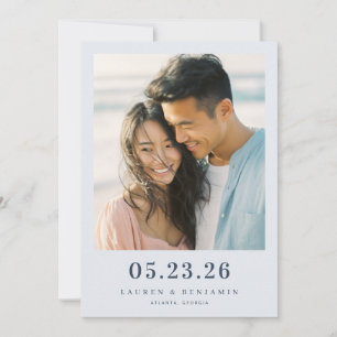 Serene Pastel Romantic Photo Save The Date