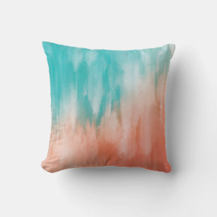 Serene Pastel Watercolor Blend Throw Pillow