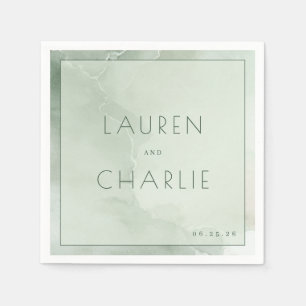Serene Pastel Watercolor Napkin