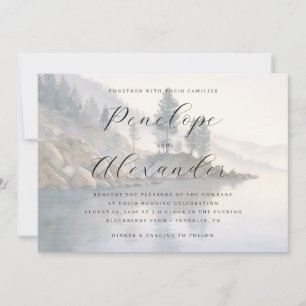 Serene Pastel Watercolor Waves Invitation