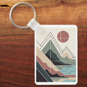 Serene Peaks Keychain