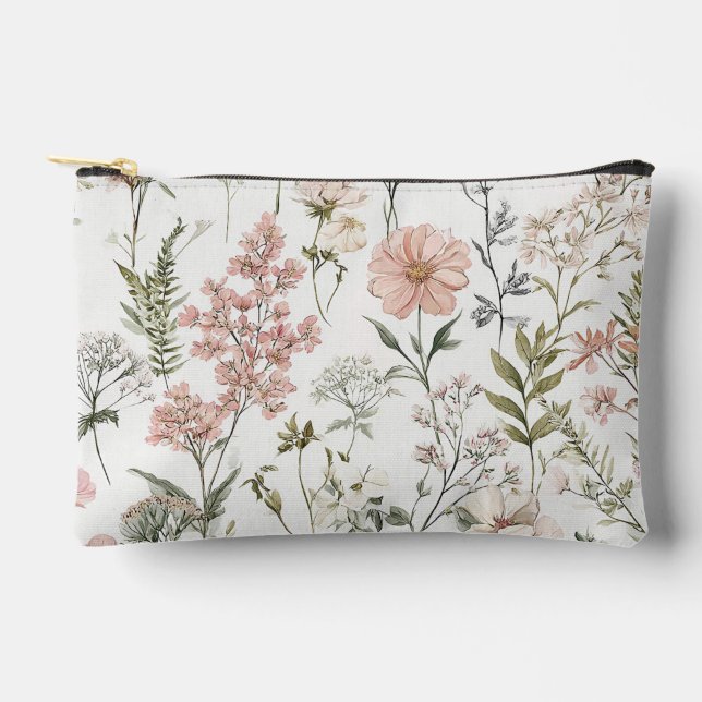 Serene Petals Accessory Pouch (Front)