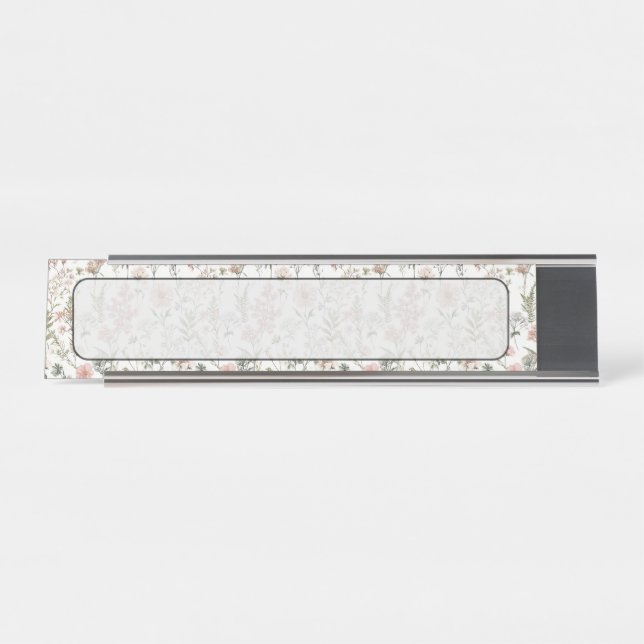 Serene Petals Desk Name Plate (Front)