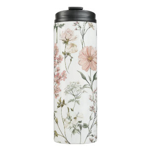 Serene Petals Thermal Tumbler