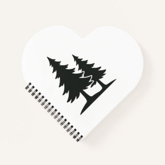 Serene Pine Tree Silhouette Notebook