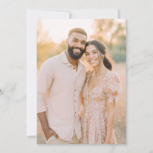 Serene Pink Floral Photo Invitation