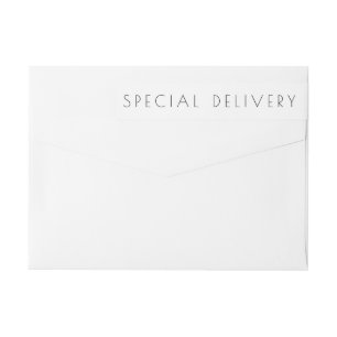 Serene Poiret Special Delivery Birth Announcement Wrap Around Label