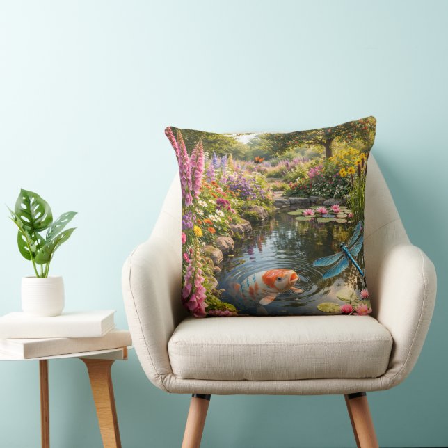 Serene pond life pillow (Chair)