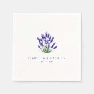 Serene Purple Floral Lavender Napkin