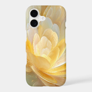 Serene Radiance of Golden and Aqua Petal Layers